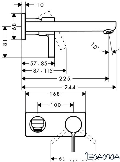 Смеситель Hansgrohe Metris S 31163000
