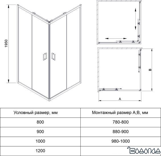 Душевой уголок Veconi RV-13 RV13-80-01-C5 фото 2