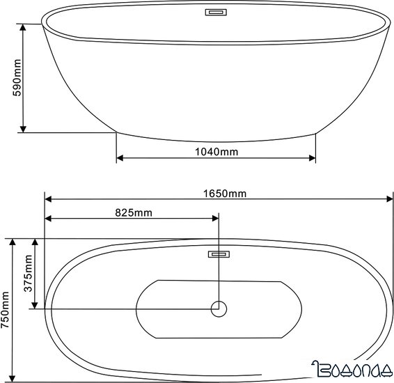 Ванна Vincea VBT-509 165x75 фото 4