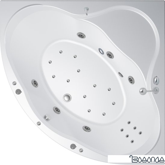Ванна Triton Грация гидромассажная 140х140 Премиум