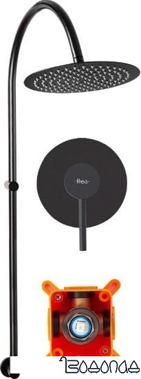 Душевой гарнитур Rea Lugano REA-P9301 (черный) фото 1