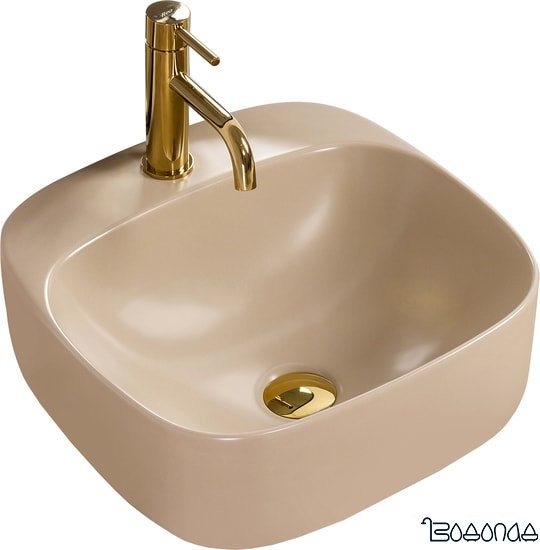 Умывальник Rea Luiza 42 (бежевый матовый) фото 1