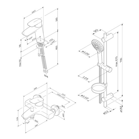 Комплект смесителей AM.PM Spirit V2.1 F40971A00 фото 4