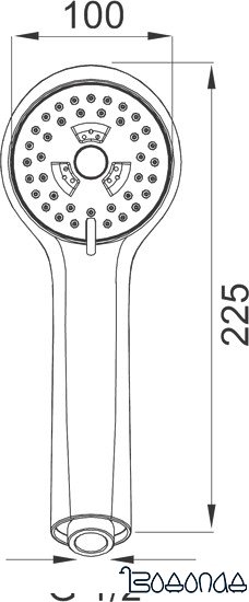 Душевая лейка Ferro Sole S300
