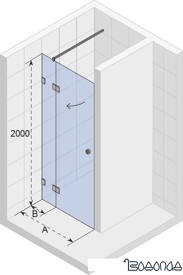 Душевой уголок Riho Acrtic A104 (левая) GA0050201
