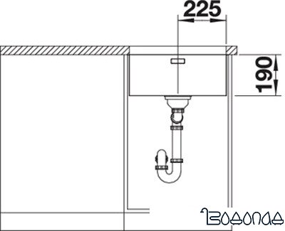 Кухонная мойка Blanco Andano 450-U (без клапана-автомата)