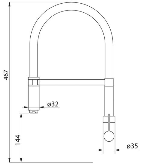 Смеситель Aquasanita Colos 2003 001 (черный/хром)