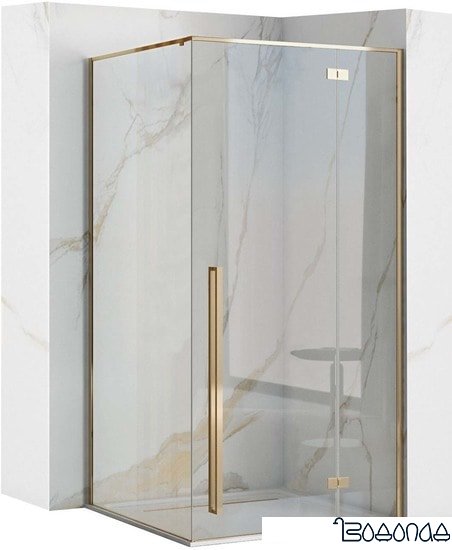 Душевой уголок Rea Fargo 90х90 (золото/прозрачное стекло)