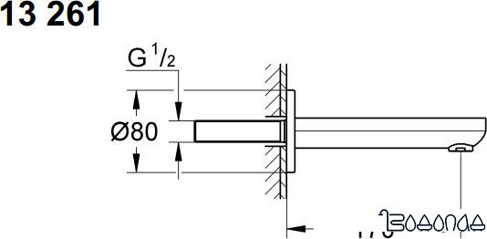 Излив Grohe Eurosmart Cosmopolitan 13261000