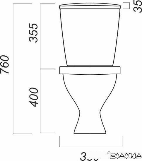 Унитаз Sanita Эталон Эконом ETLSACC01090113 фото 4