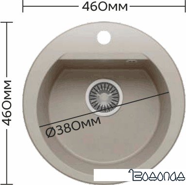 Кухонная мойка Polygran Atol-460 (серый 14) фото 2 Кухонная мойка Polygran Atol-460 (серый 14) фото 2