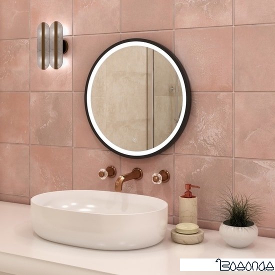 Континент Зеркало Style Black Led 60