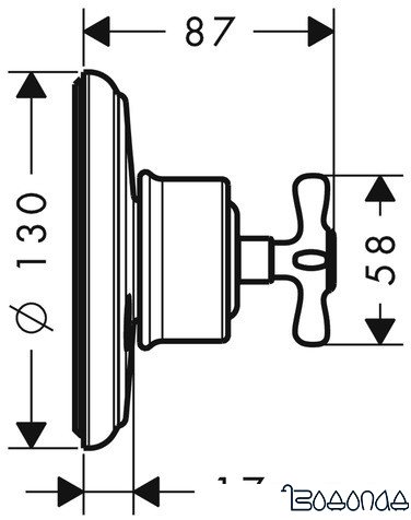 Переключатель режимов Axor Montreux 16830000 фото 2