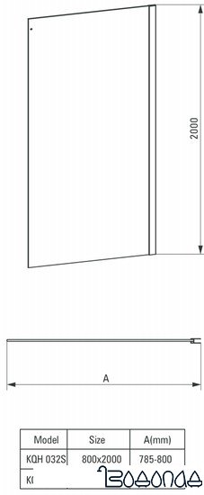 Душевая стенка Deante Hiacynt 80 KQH 032S (хром/прозрачное)