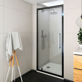 Душевая дверь Roltechnik Exclusive Line ECDO1N/80 (черный/прозрачный)