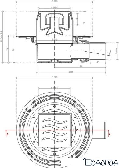 Трап/канал Pestan Confluo Standard Dry 1