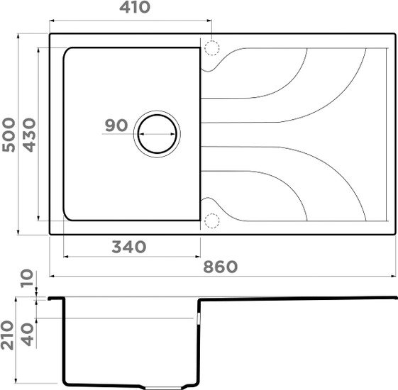 Кухонная мойка Omoikiri Yasugata 86-BE (ваниль)