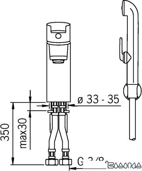 Смеситель Oras Cubista 2808F фото 4