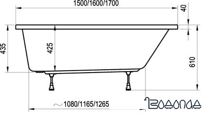 Ванна Ravak Chrome 170x75 (C741000000)