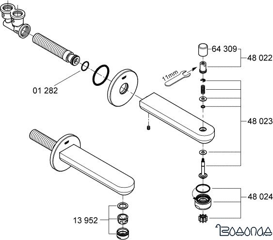 Излив Grohe Eurosmart Cosmopolitan 13261000