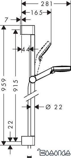 Душевой гарнитур Hansgrohe Crometta Vario Shower Set [26536400]