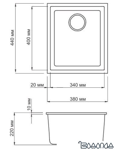 Кухонная мойка Omoikiri Bosen 38-U-WH (4993160)