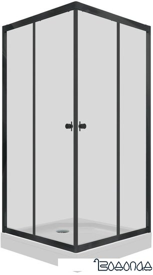 Душевой уголок Triton Вента Блэк А1 100х100 (прозрачное стекло)