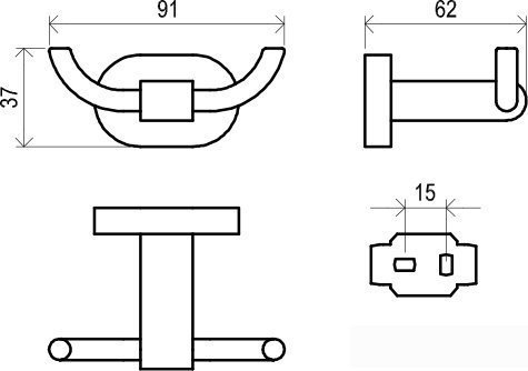 Крючок для ванны Ravak X07P186 фото 2