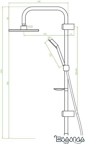 Душевая система Laveo Drop PL5 70KX