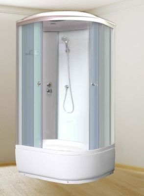 Душевая кабина Coliseum Симпл Т-120 левосторонняя (белый/тонированное стекло)