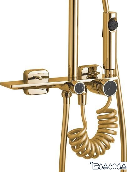 Душевая система Rea Helix Gold REA-P6619 фото 4