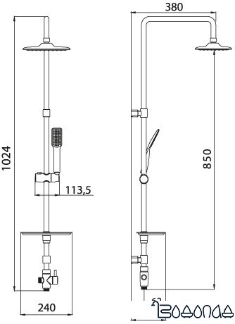 Душевая система Lemark LM8804C