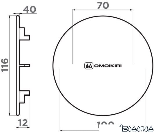 Накладка сливного гарнитура Omoikiri DEC LG 4957090 фото 4
