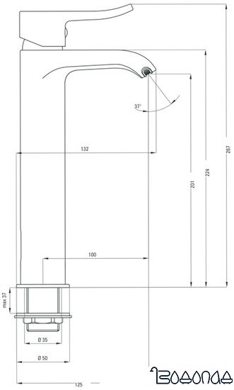Смеситель Deante Werbena BCW 021K