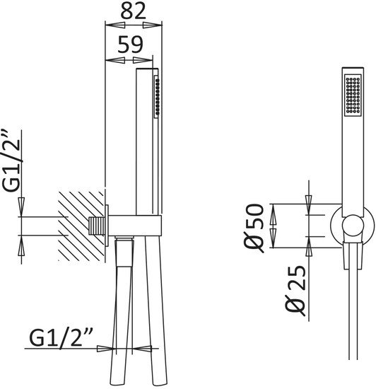 Душевой гарнитур Bruma Leaf 145 573 1CR