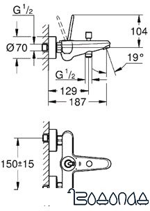 Смеситель Grohe Eurodisc Joy 23431000