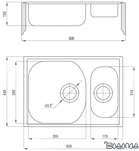 Кухонная мойка Deante Xylo ZEX 0503 (сатин) Кухонная мойка Deante Xylo ZEX 0503 (сатин)