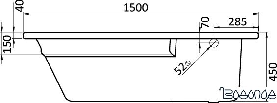 Ванна Santek Гоа 150x100 R [1WH112032]