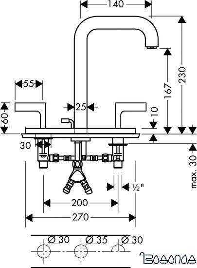 Смеситель Axor Citterio 39135000