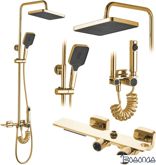 Душевая система Rea Helix Gold REA-P6619
