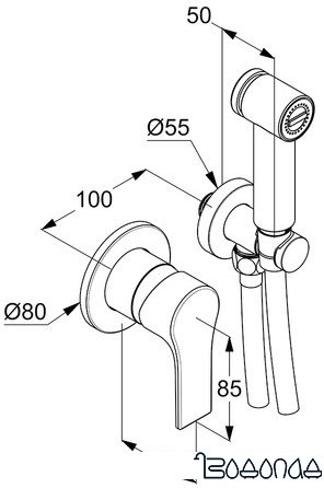 Смеситель Kludi Zenta SL 489980565