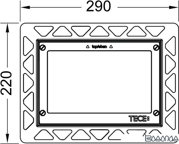Tece Монтажная рамка Loop Square 9240649 (хром глянцевый)