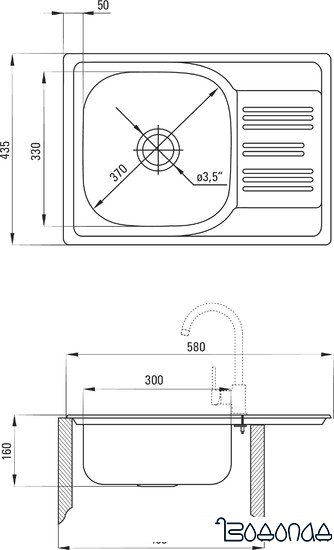 Кухонная мойка Deante Xylo ZEX 011A (сатин) Кухонная мойка Deante Xylo ZEX 011A (сатин)