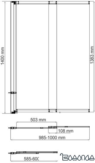 Шторка Wasserkraft Main 41S02-100