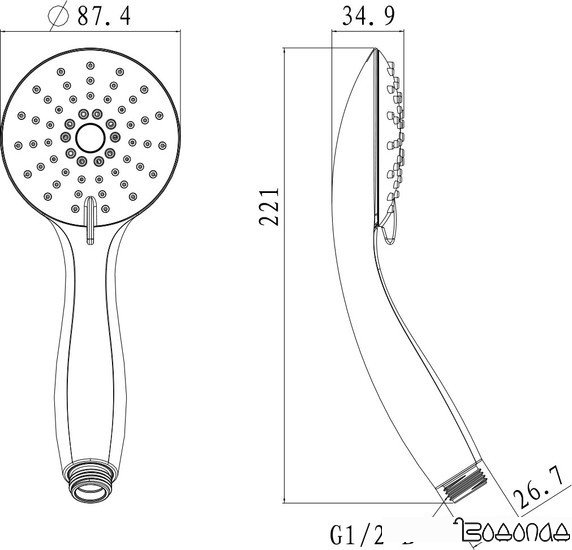 Душевая лейка Lemark LM8120C