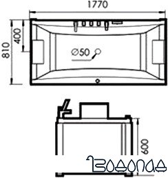 Ванна Gemy G9076 K фото 4