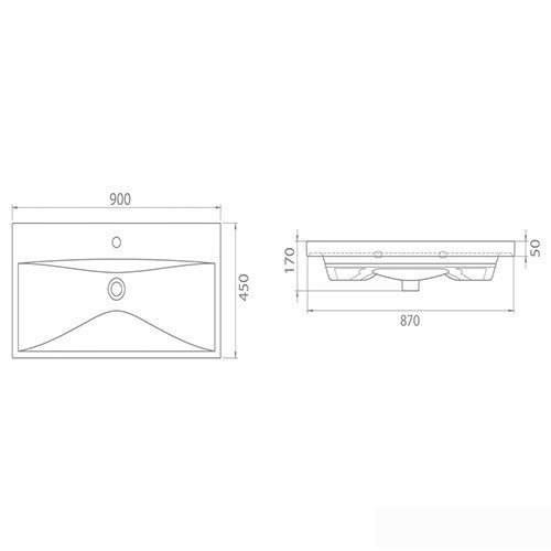 Умывальник CeraStyle Elite VB032N82U00