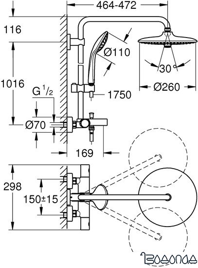 Душевая система Grohe Euphoria System 260 26114001