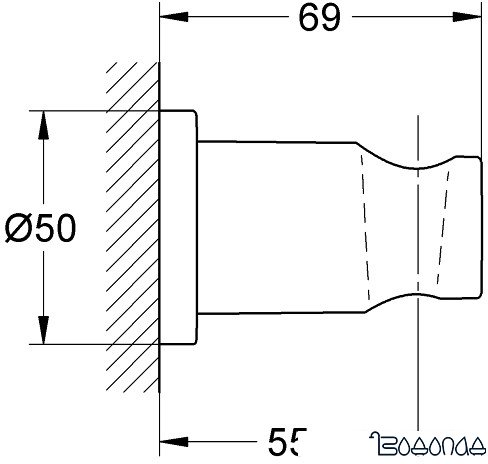 Держатель душевой лейки Grohe Rainshower 27074000 (хром) фото 3
