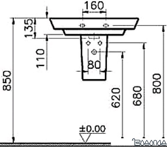 Полупьедестал Vitra T4 4456B003-0156 фото 3